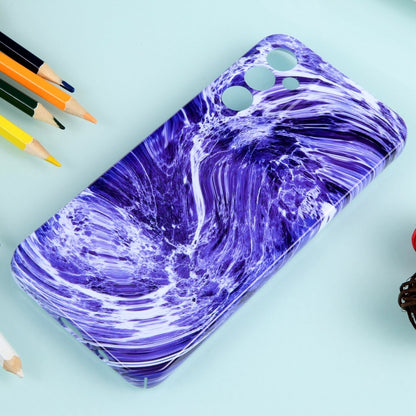 For Samsung Galaxy S22 5G Marble Pattern Phone Case(Purple White) - Galaxy S22 5G Cases by buy2fix | Online Shopping UK | buy2fix