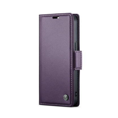 For iPhone 14 Plus CaseMe 023 Butterfly Buckle Litchi Texture RFID Anti-theft Leather Phone Case(Pearly Purple) - iPhone 14 Plus Cases by CaseMe | Online Shopping UK | buy2fix