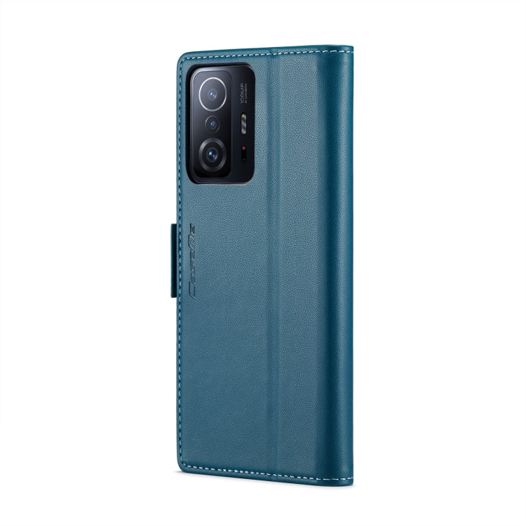 For Xiaomi 11T / 11T Pro CaseMe 023 Butterfly Buckle Litchi Texture RFID Anti-theft Leather Phone Case(Blue) - Xiaomi Cases by CaseMe | Online Shopping UK | buy2fix