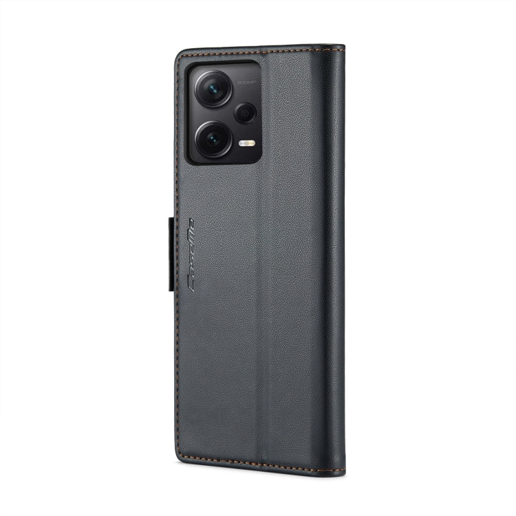 For Xiaomi Redmi Note 12 Pro+ 5G Global CaseMe 023 Butterfly Buckle Litchi Texture RFID Anti-theft Leather Phone Case(Black) - Xiaomi Cases by CaseMe | Online Shopping UK | buy2fix