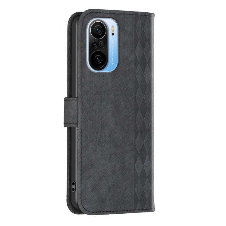 For Xiaomi 11i / Redmi K40 Plaid Embossed Leather Phone Case(Black) - Xiaomi Cases by buy2fix | Online Shopping UK | buy2fix