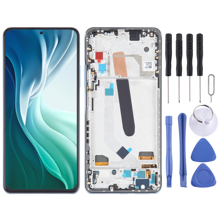 OLED LCD Screen For Xiaomi 11X Digitizer Full Assembly with Frame(Blue) - LCD Screen by buy2fix | Online Shopping UK | buy2fix