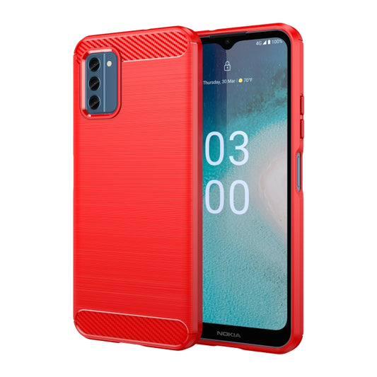 For Nokia C300 Brushed Texture Carbon Fiber TPU Phone Case(Red) - Nokia Cases by buy2fix | Online Shopping UK | buy2fix