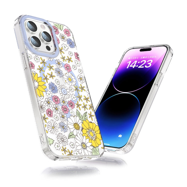For iPhone 14 Pro MagSafe Magnetic TPU Phone Case(Little Flower) - iPhone 14 Pro Cases by buy2fix | Online Shopping UK | buy2fix