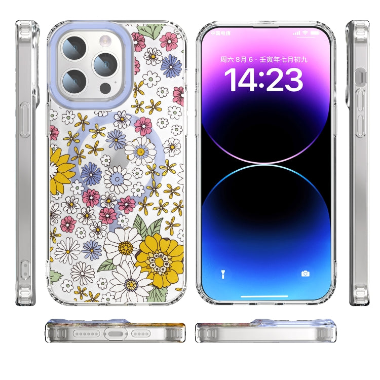 For iPhone 14 Pro MagSafe Magnetic TPU Phone Case(Little Flower) - iPhone 14 Pro Cases by buy2fix | Online Shopping UK | buy2fix