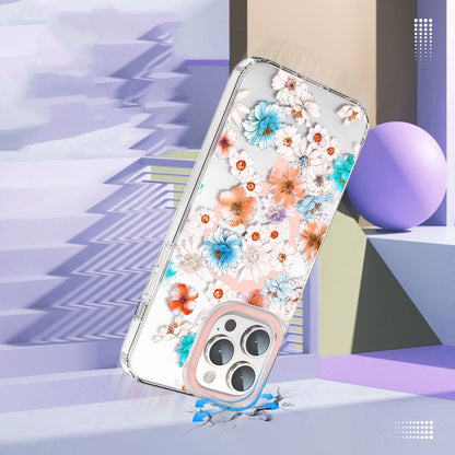 For iPhone 12 Pro Max MagSafe Magnetic TPU Phone Case(White Blue Flower) - iPhone 12 Pro Max Cases by buy2fix | Online Shopping UK | buy2fix