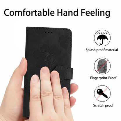 For Xiaomi 13 Pro Flower Embossing Pattern Leather Phone Case(Black) - 13 Pro Cases by buy2fix | Online Shopping UK | buy2fix