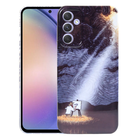 For Samsung Galaxy A54 5G Precise Hole Oil Painting Pattern PC Phone Case(Shine) - Galaxy Phone Cases by buy2fix | Online Shopping UK | buy2fix