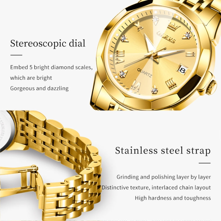 OLEVS 9931 Women Butterfly Buckle Luminous Waterproof Quartz Watch(Gold) - Metal Strap Watches by OLEVS | Online Shopping UK | buy2fix