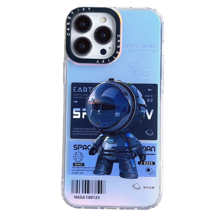 For iPhone 12 Astronaut Pattern Shockproof PC Protective Phone Case(Black) - iPhone 12 / 12 Pro Cases by buy2fix | Online Shopping UK | buy2fix