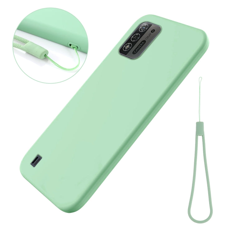 For ZTE Blade A52 Lite Pure Color Liquid Silicone Shockproof Phone Case(Green) - ZTE Cases by buy2fix | Online Shopping UK | buy2fix