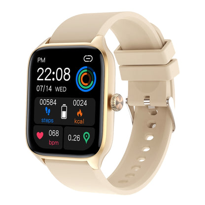 T19 Pro 1.96 inch IP67 Waterproof Silicone Band Smart Watch, Supports Dual-mode Bluetooth Call / Heart Rate Monitoring(Gold) - Smart Watches by buy2fix | Online Shopping UK | buy2fix