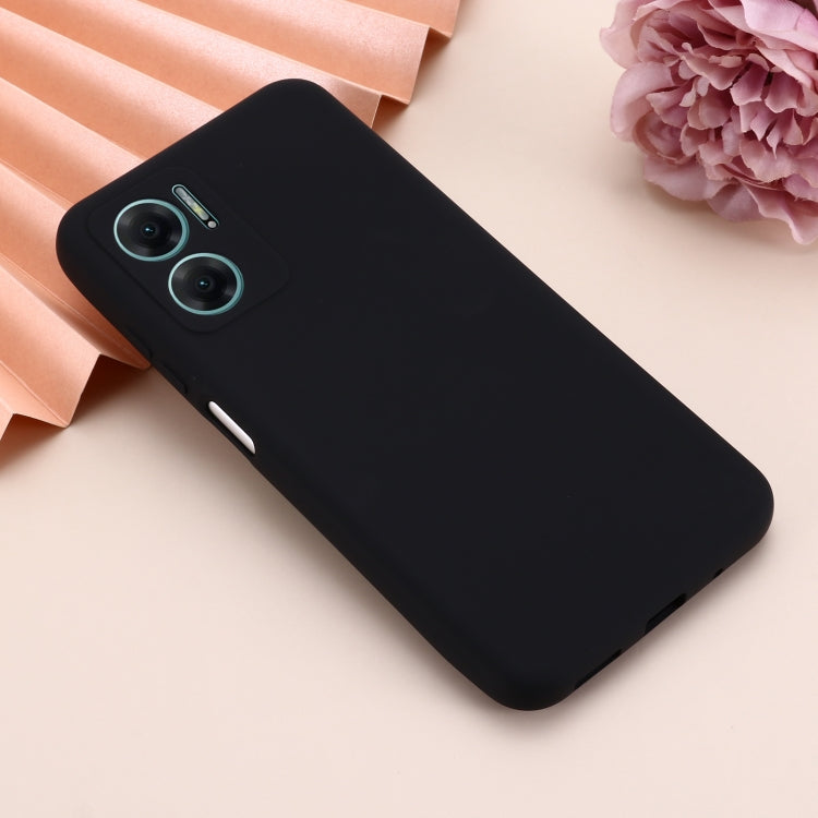 For Xiaomi Redmi 11 Prime 5G Pure Color Liquid Silicone Shockproof Phone Case(Black) - Xiaomi Cases by buy2fix | Online Shopping UK | buy2fix