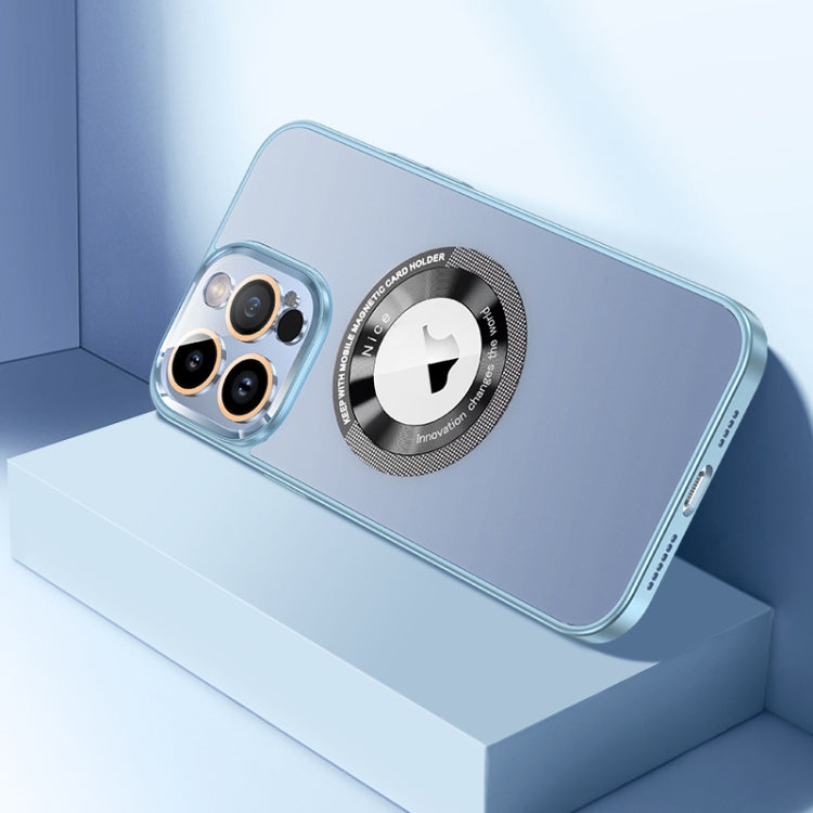 For iPhone 12 Pro CD Texture MagSafe Magnetic Phone Case(Sierra Blue) - iPhone 12 / 12 Pro Cases by buy2fix | Online Shopping UK | buy2fix