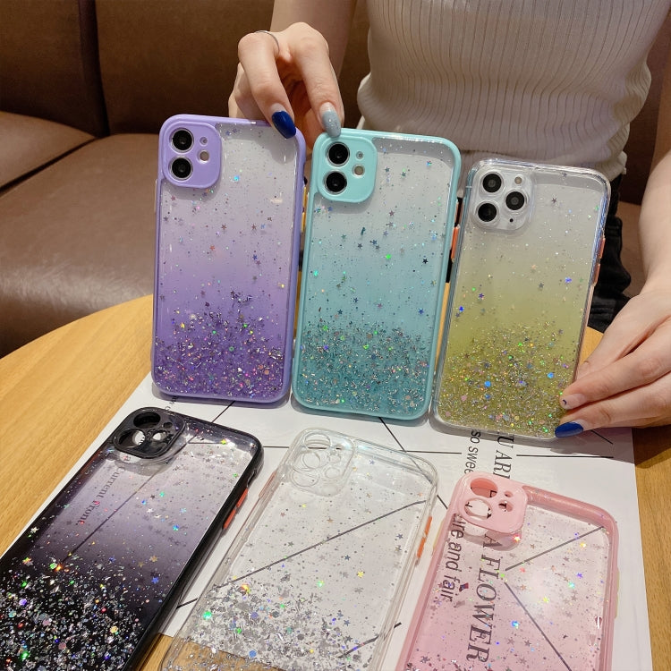 For iPhone 13 Pro Max Starry Gradient Glitter Powder TPU Phone Case(Black) - iPhone 13 Pro Max Cases by buy2fix | Online Shopping UK | buy2fix