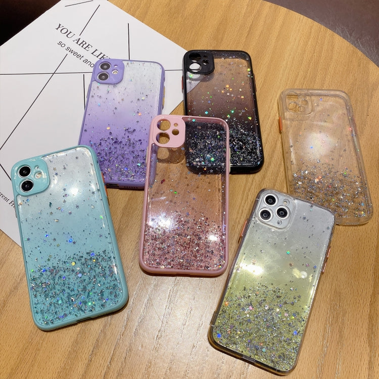 For iPhone SE 2022 / SE 2020 / 8 / 7 Starry Gradient Glitter Powder TPU Phone Case(Yellow) - iPhone SE 2022 / 2020 / 8 / 7 Cases by buy2fix | Online Shopping UK | buy2fix