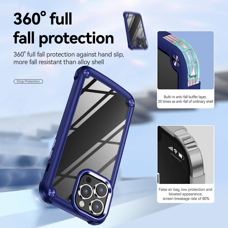 For iPhone 15 Pro Max TPU + PC Lens Protection Phone Case(Blue) - iPhone 15 Pro Max Cases by buy2fix | Online Shopping UK | buy2fix