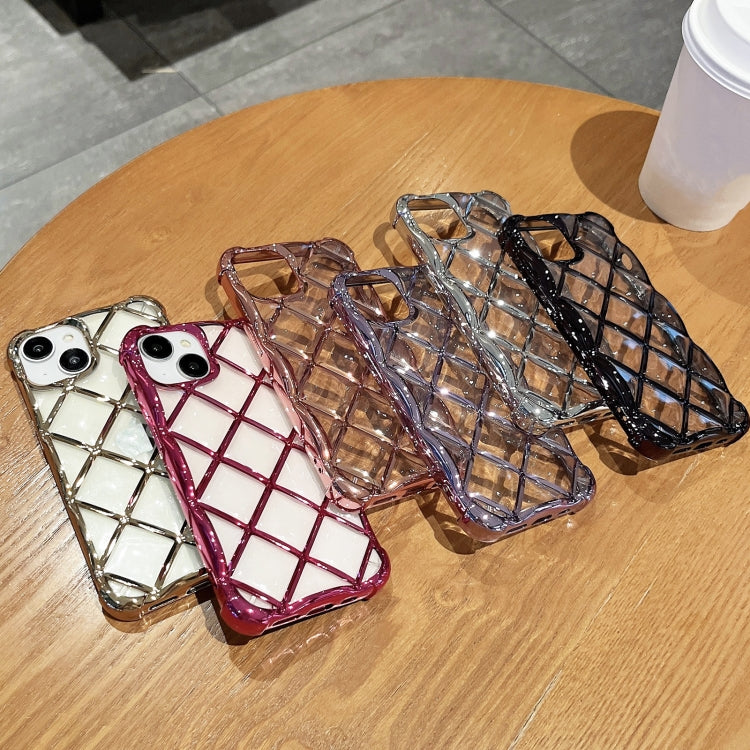 For iPhone 15 Pro Max 3D Diamond Lattice Laser Engraving Phone Case(Purple) - iPhone 15 Pro Max Cases by buy2fix | Online Shopping UK | buy2fix