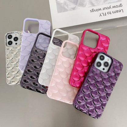 For iPhone 15 Pro Max 3D Scale Style TPU Phone Case(Pink) - iPhone 15 Pro Max Cases by buy2fix | Online Shopping UK | buy2fix