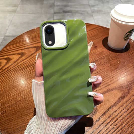 For iPhone XR Solid Color Wave Texture TPU Phone Case(Green) - More iPhone Cases by buy2fix | Online Shopping UK | buy2fix