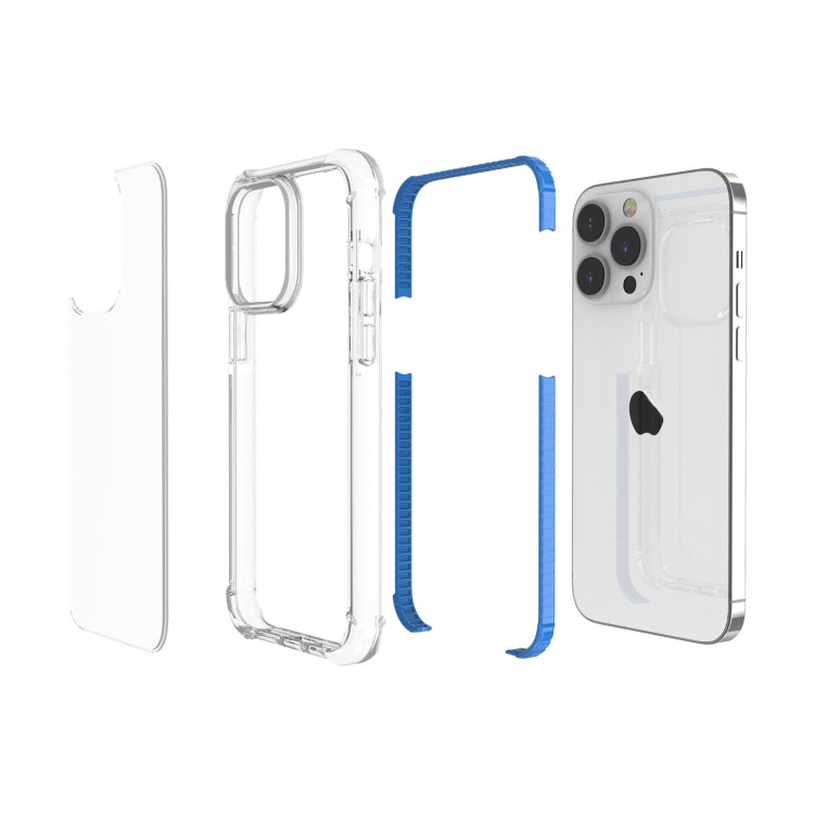 For iPhone 15 Pro Max Four-corner Shockproof TPU + Acrylic Phone Case(Blue) - iPhone 15 Pro Max Cases by buy2fix | Online Shopping UK | buy2fix