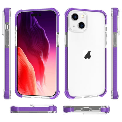 For iPhone 15 Plus Four-corner Shockproof TPU + Acrylic Phone Case(Purple) - iPhone 15 Plus Cases by buy2fix | Online Shopping UK | buy2fix