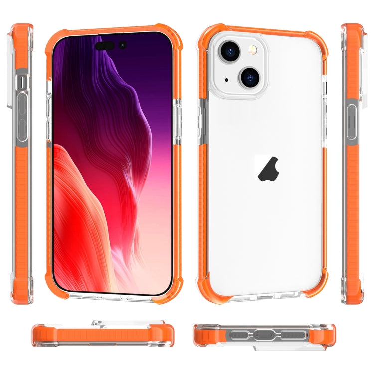 For iPhone 15 Four-corner Shockproof TPU + Acrylic Phone Case(Orange) - iPhone 15 Cases by buy2fix | Online Shopping UK | buy2fix