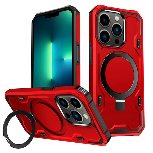 For iPhone 13 Pro Max Patronus MagSafe Magnetic Holder Phone Case(Red) - iPhone 13 Pro Max Cases by buy2fix | Online Shopping UK | buy2fix