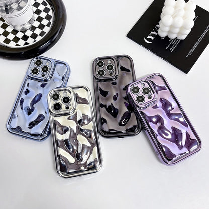 For iPhone 14 Pro Electroplating Meteorite Texture TPU Phone Case(Purple) - iPhone 14 Pro Cases by buy2fix | Online Shopping UK | buy2fix