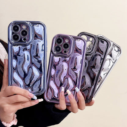 For iPhone 14 Pro Max Electroplating Meteorite Texture TPU Phone Case(Purple) - iPhone 14 Pro Max Cases by buy2fix | Online Shopping UK | buy2fix