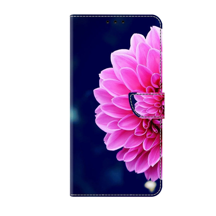 For Xiaomi Redmi Note 10 4G Crystal 3D Shockproof Protective Leather Phone Case(Pink Petals) - Xiaomi Cases by buy2fix | Online Shopping UK | buy2fix