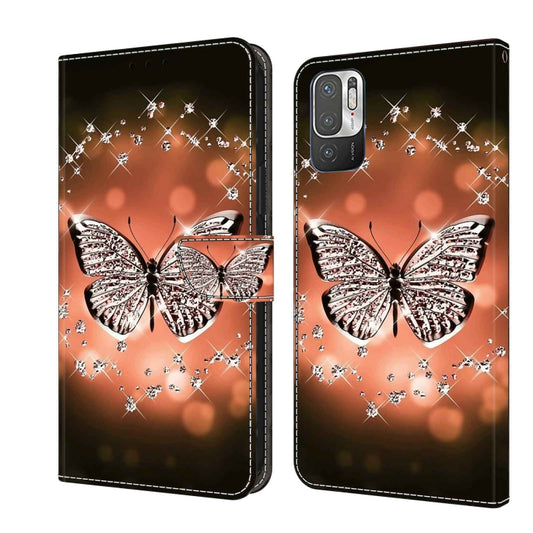 For Xiaomi Redmi Note 10 5G Crystal 3D Shockproof Protective Leather Phone Case(Crystal Butterfly) - Xiaomi Cases by buy2fix | Online Shopping UK | buy2fix