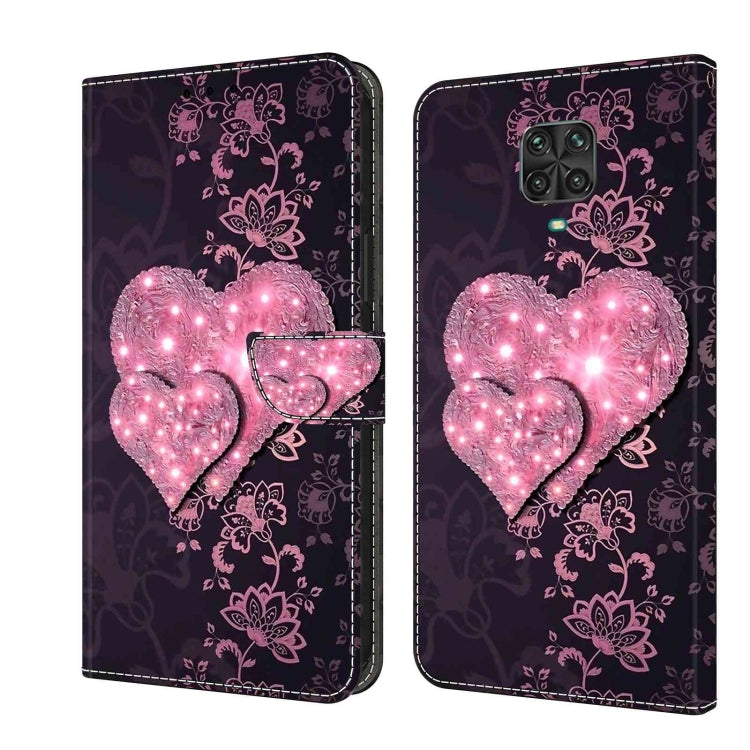 For Xiaomi Redmi Note 9 Pro Crystal 3D Shockproof Protective Leather Phone Case(Lace Love) - Xiaomi Cases by buy2fix | Online Shopping UK | buy2fix