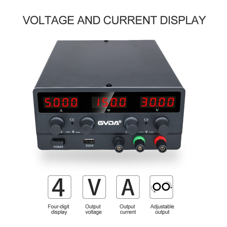 GVDA SPS-H3010 30V-10A Adjustable Voltage Regulator, Specification:US Plug(White) - Others by GVDA | Online Shopping UK | buy2fix