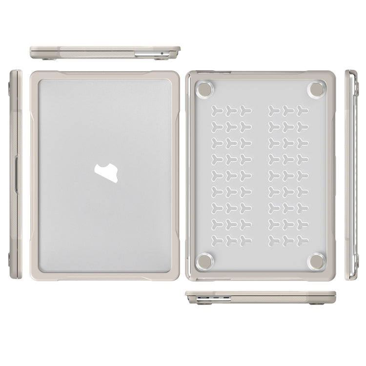 For MacBook Air 13.6 inch A2681 2022 Translucent Laptop Protective Case(Khaki) - MacBook Air Cases by buy2fix | Online Shopping UK | buy2fix