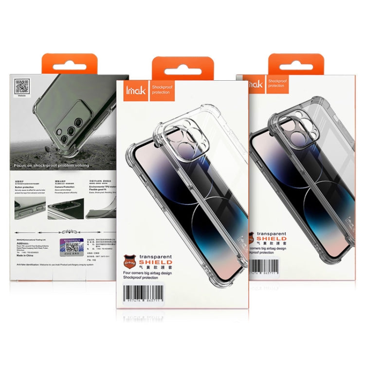 For Motorola Edge 40 Neo imak Shockproof Airbag TPU Phone Case(Transparent Black) - Motorola Cases by imak | Online Shopping UK | buy2fix