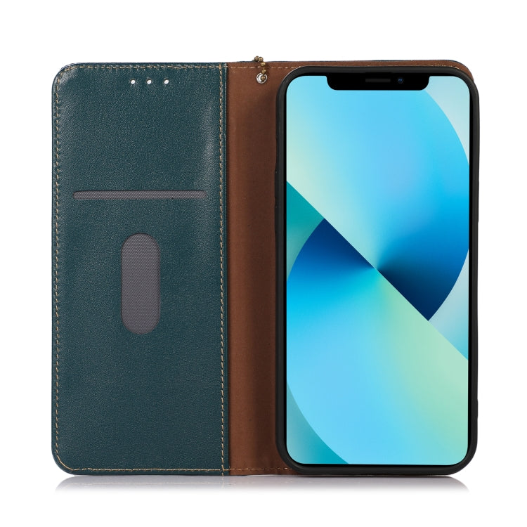 For OnePlus Nord 3 / Ace 2V KHAZNEH Nappa Top Layer Cowhide Leather Phone Case(Green) - OnePlus Cases by buy2fix | Online Shopping UK | buy2fix