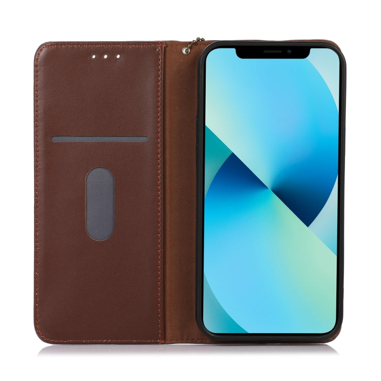 For OnePlus Nord CE3 5G KHAZNEH Nappa Top Layer Cowhide Leather Phone Case(Brown) - OnePlus Cases by buy2fix | Online Shopping UK | buy2fix