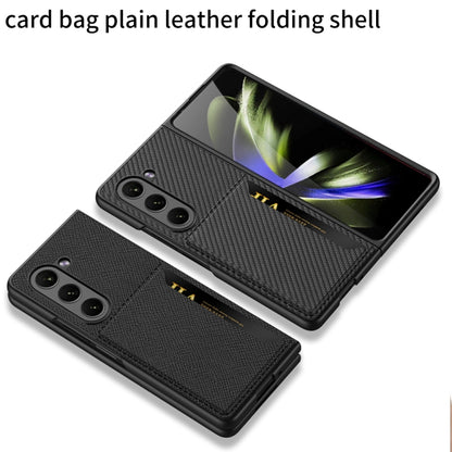 For Samsung Galaxy Z Fold5 GKK Ultra-thin Leather Phone Case with Card Slots(Cross Texture) - Galaxy Z Fold5 Cases by GKK | Online Shopping UK | buy2fix