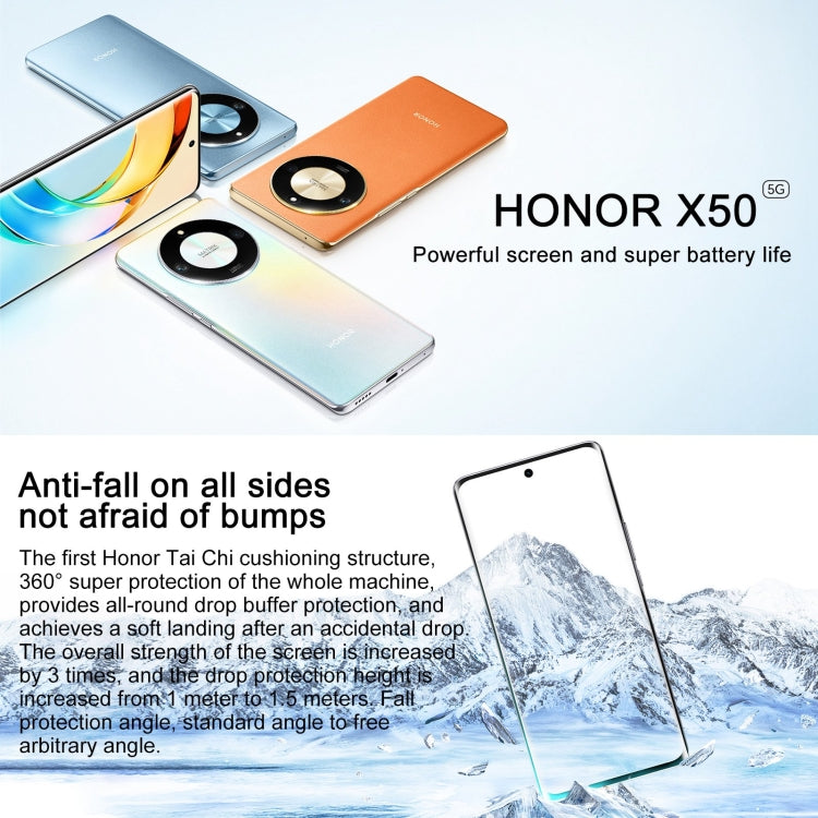 Honor X50 5G, 108MP Camera, 6.78 inch MagicOS 7.1.1 Snapdragon 6 Gen1 Octa Core up to 2.2GHz, Network: 5G, OTG, Not Support Google Play, Memory:12GB+256GB(Silver) - Honor by Huawei | Online Shopping UK | buy2fix
