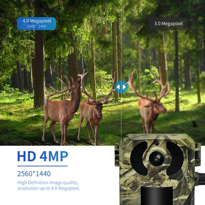 ESCAM QF380 4MP Network Solar PIR Alert Smart Wildlife Hunting Camera, 4G:AU Version(Camouflage) - Hunting Cameras by ESCAM | Online Shopping UK | buy2fix