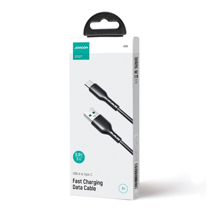 JOYROOM SA26-AC3 Flash Charge Series 3A USB to USB-C / Type-C Fast Charging Data Cable, Cable Length:1m(Black) - USB-C & Type-C Cable by JOYROOM | Online Shopping UK | buy2fix