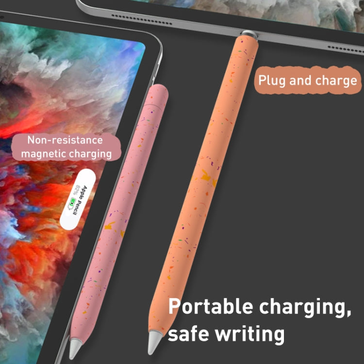 For Apple Pencil 2 LOVE MEI Luminous Silicone Protective Pen Case(Orange) - Pencil Accessories by LOVE MEI | Online Shopping UK | buy2fix