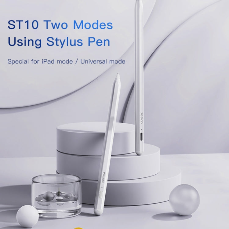 Yesido ST10 Dual Mode Active Magnetic Capacitive Stylus(White) - Stylus Pen by Yesido | Online Shopping UK | buy2fix