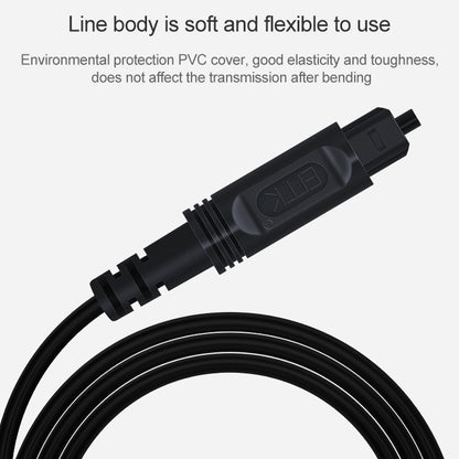 1.5m EMK OD2.2mm Digital Audio Optical Fiber Cable Plastic Speaker Balance Cable(Black) -  by EMK | Online Shopping UK | buy2fix