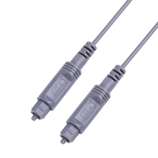 2m EMK OD2.2mm Digital Audio Optical Fiber Cable Plastic Speaker Balance Cable(Silver Grey) - Audio Optical Cables by EMK | Online Shopping UK | buy2fix