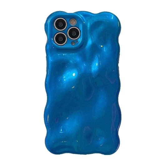 For iPhone 15 Pro Max Wave Bubbles TPU Phone Case(Blue) - iPhone 15 Pro Max Cases by buy2fix | Online Shopping UK | buy2fix