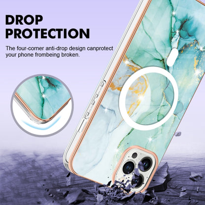 For iPhone 13 Pro Marble Pattern Dual-side IMD Magsafe TPU Phone Case(Green 003) - iPhone 13 Pro Cases by buy2fix | Online Shopping UK | buy2fix