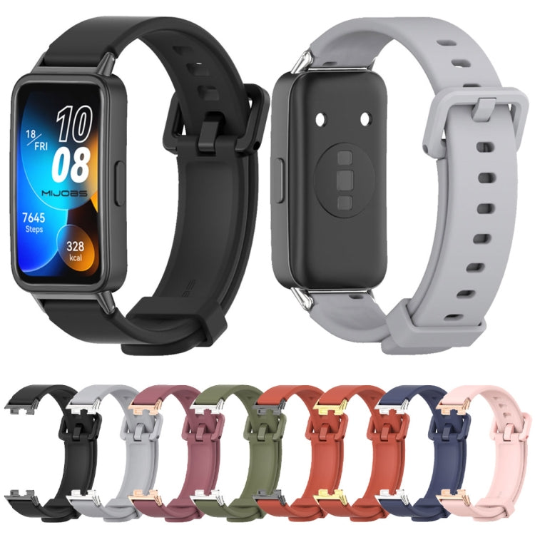 For Huawei Band 8 / 9 Mijobs Silicone Breathable Watch Band(Black) - Watch Bands by MIJOBS | Online Shopping UK | buy2fix