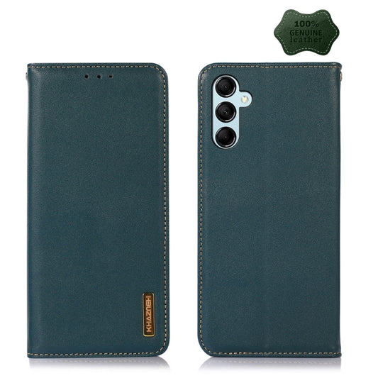 For Samsung Galaxy M34 5G KHAZNEH Nappa Top Layer Cowhide Leather Phone Case(Green) - Galaxy Phone Cases by buy2fix | Online Shopping UK | buy2fix